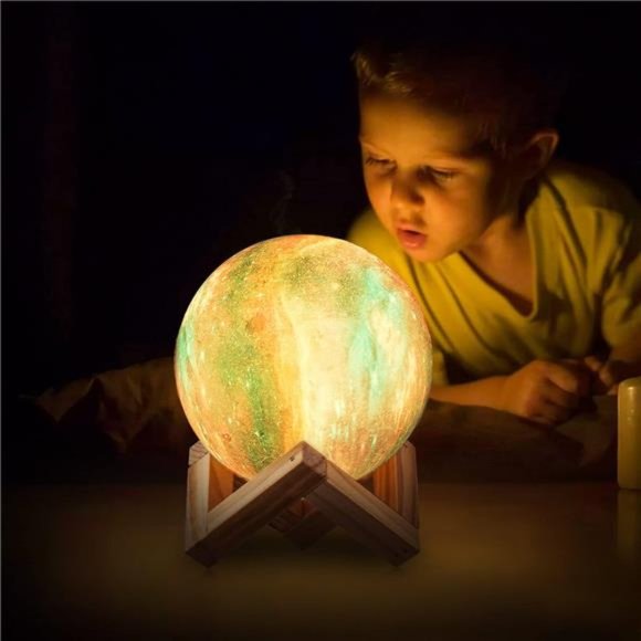Lighting Moon Lamp Galaxy Lamp 5.9 inch 16Colors LED 3D Moon Light,RemoteControl - Picture 2 of 6